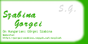 szabina gorgei business card